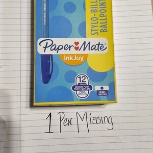 Paper Mate InkJoy 100 Blue Ballpoint Pens 1.0mm Medium Point 11 Count 1951256
